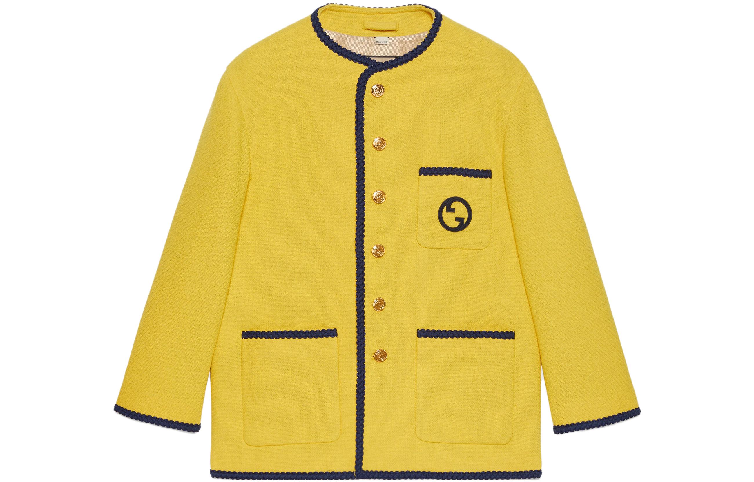 GUCCI SS23  Yellow Striped Embroidered Button-Up Long Sleeve Jacket 741095-ZAM2F-7707 圖 2