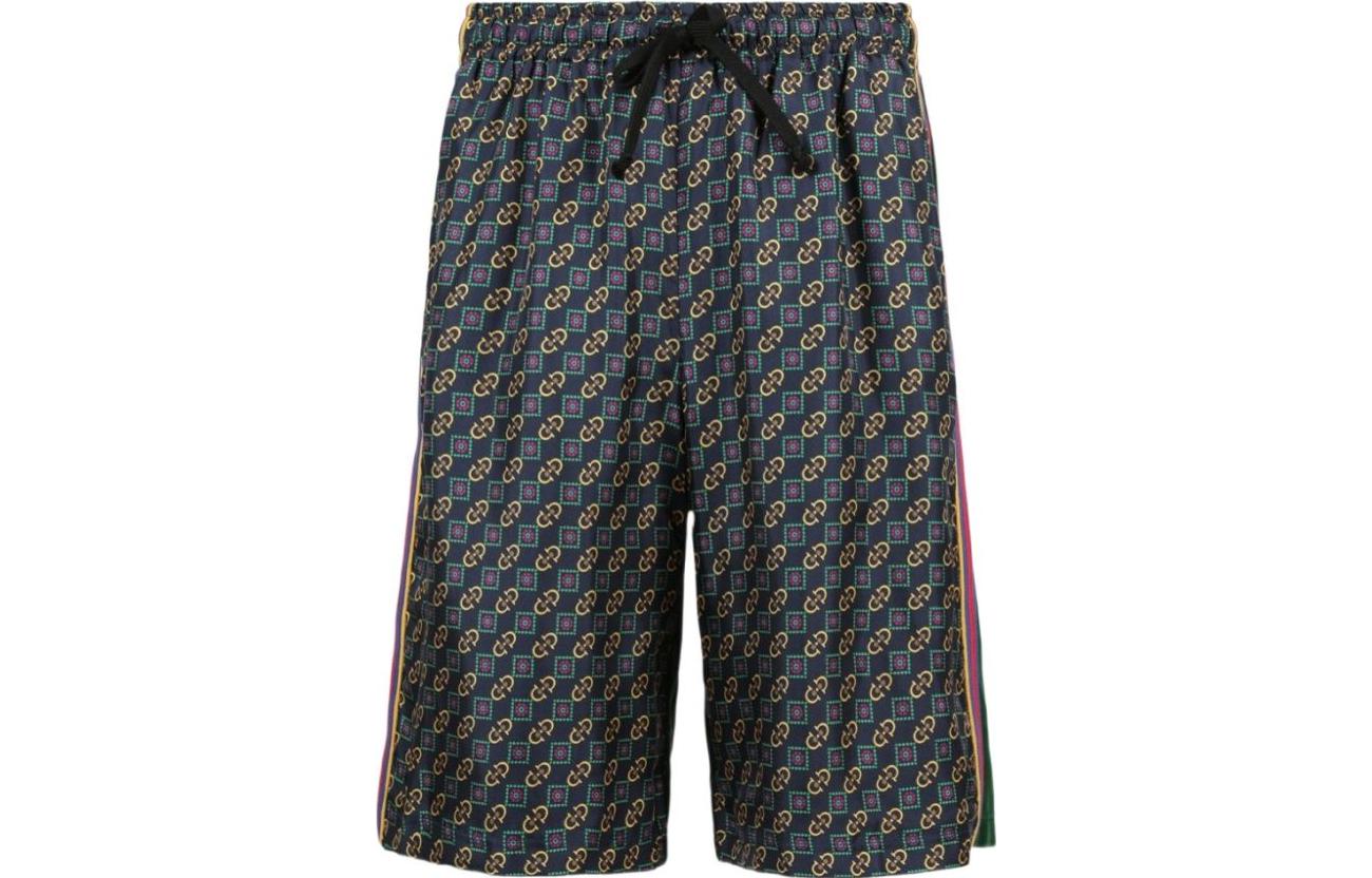Gucci SS23 All-Over Logo Drawstring Shorts Blue 572728-XJA4Y-4823