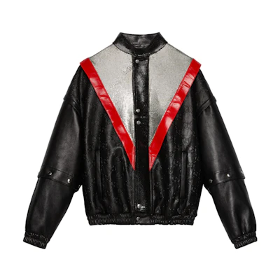 Gucci SS23 Black Colorblock Striped Single-Breasted Jacket 741438-XNAXW-1043