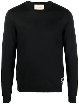 Gucci SS23 黑色刺繡Logo經典針織圓領毛衣 730974-XKCOR-1000 Buy Gucci SS23 黑色刺繡Logo經典針織圓領毛衣 730974-XKCOR-1000