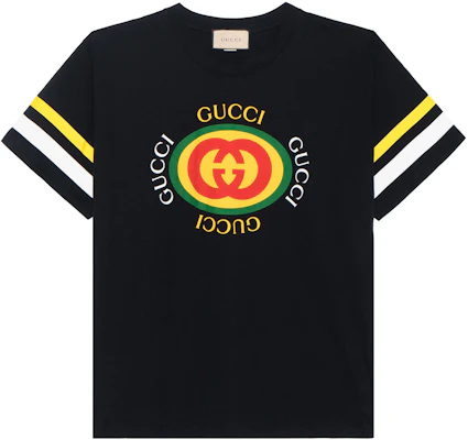 Gucci SS23 Baju T Lengan Pendek Cetakan Logo Hitam. 616036-XJFFU-1152 Buy Gucci SS23 Baju T Lengan Pendek Cetakan Logo Hitam. 616036-XJFFU-1152