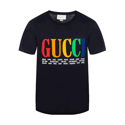 Gucci SS23 Black Logo Print Short Sleeve T-Shirt 493117-X3N77-1082