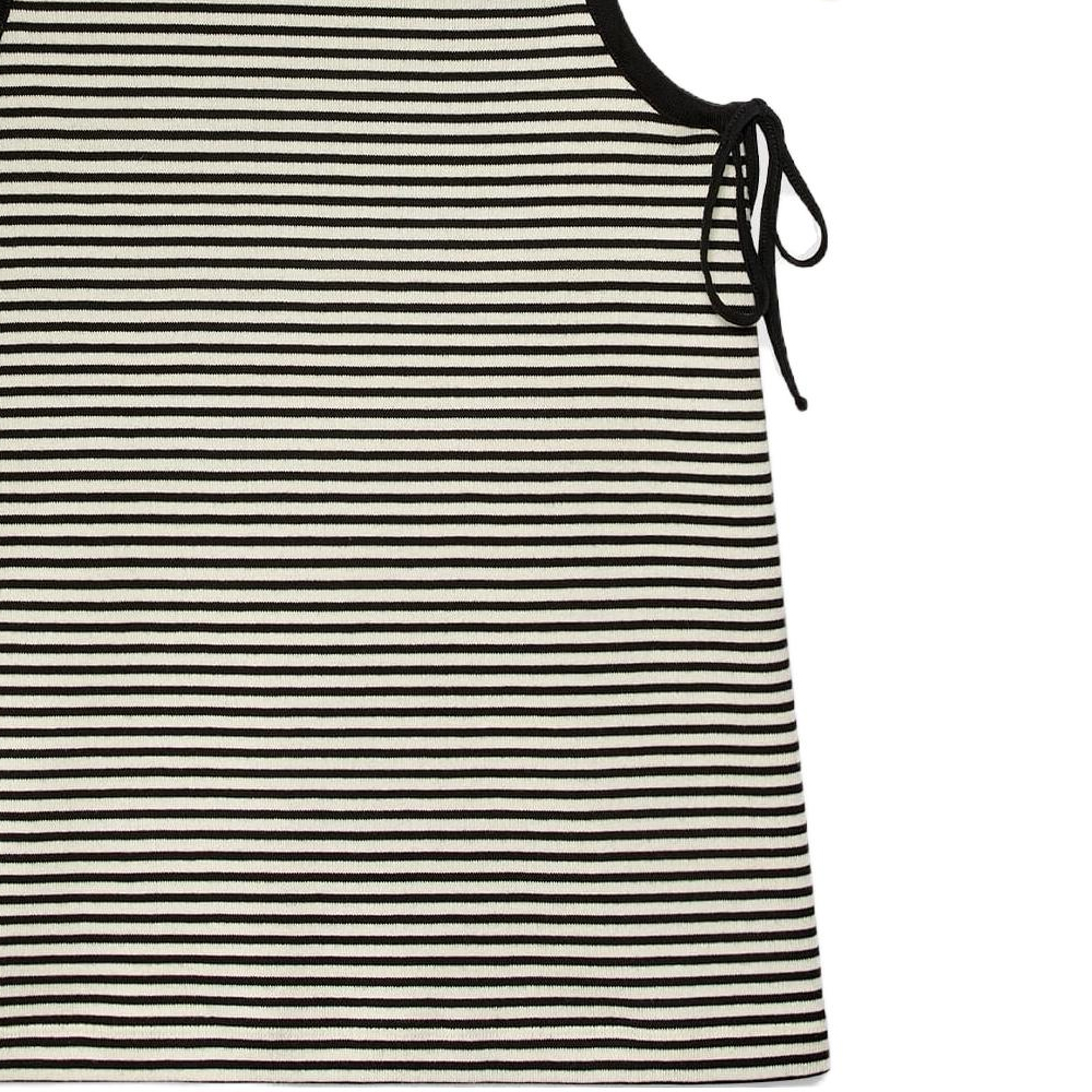 GUCCI SS23 Black Striped Hollow-Out Midi Short-Sleeve Dress. 743187-XJFHB-1043 圖 7