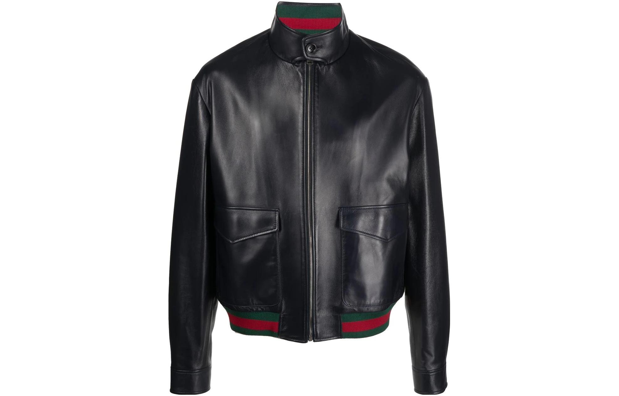 Gucci SS23 Black Striped Patchwork Zip-Up Jacket 694614-XNAPL-4345