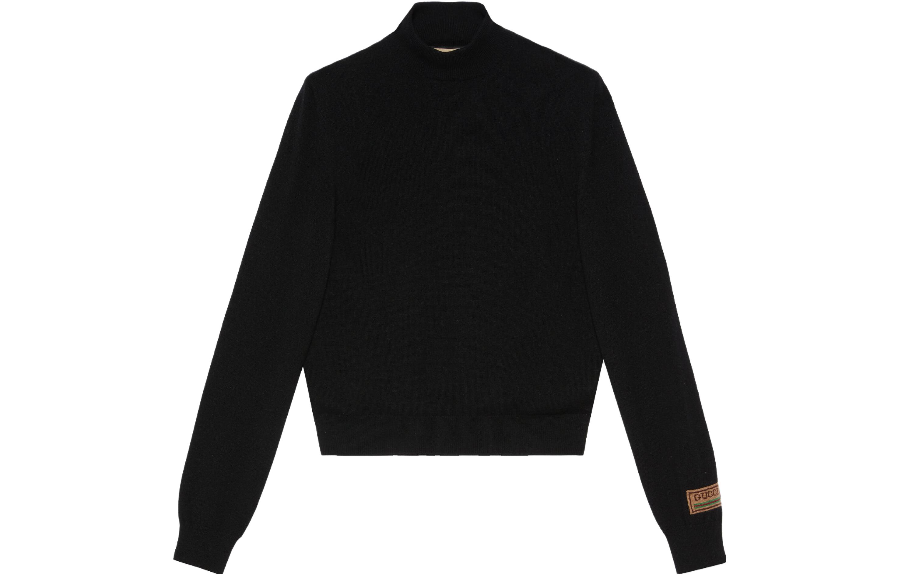 Gucci SS23 Black Turtleneck Sweater with Logo 694752-XKCD3-1152