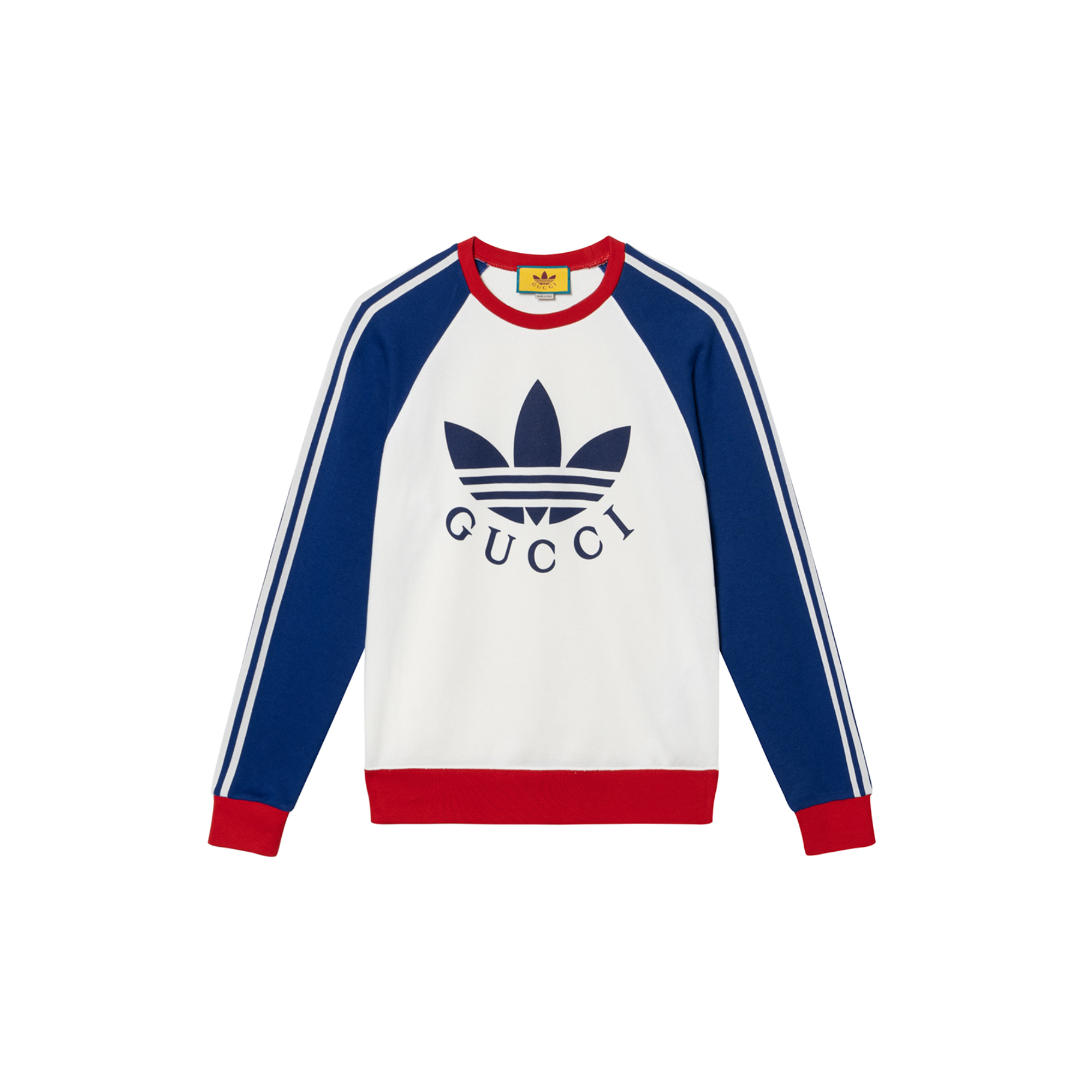 Gucci SS23 Blue and White Logo Print Long Sleeve Sweatshirt 722951-XJE1K-9221