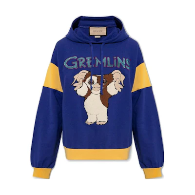 Gucci SS23 Blue Letter Animal Appliqué Hoodie 747706-XJFL6-4330