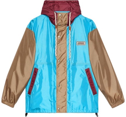 Chaqueta con capucha Gucci SS23 azul con logo y cordón contrastante. 740572-Z8BGU-4583 Buy Chaqueta con capucha Gucci SS23 azul con logo y cordón contrastante. 740572-Z8BGU-4583