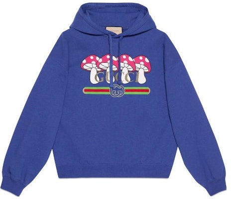 グッチ SS23 ブルーパターンプリント フーディスウェットシャツ 721427-XJFWB-4413 Buy グッチ SS23 ブルーパターンプリント フーディスウェットシャツ 721427-XJFWB-4413