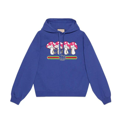 Gucci SS23 Blue Pattern Print Hooded Sweatshirt 721427-XJFWB-4413