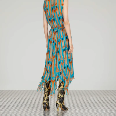 GUCCI SS23 ブルーシルクミディスカート ツール柄オールオーバープリント 738081-ZAMWK-4374 Purchase GUCCI SS23 ブルーシルクミディスカート ツール柄オールオーバープリント 738081-ZAMWK-4374