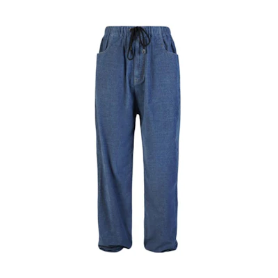 Gucci SS23 Blue Straight-Leg Drawstring Jeans 572616-XDAKY-4206