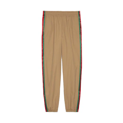 Gucci SS23 Brown Side Stripe Knit Jogger Track Pants 742772-ZANW8-2371