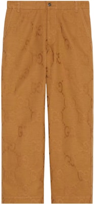 Gucci SS23 Celana Coklat Straight-Leg Jacquard Logo Casual. 717833-XDCDF-2637 Buy Gucci SS23 Celana Coklat Straight-Leg Jacquard Logo Casual. 717833-XDCDF-2637