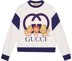 Gucci SS23 Cartoon Logo Print White Long-Sleeve Sweatshirt 735948-XJFCB-9088 Gucci SS23 Cartoon Logo Print White Long-Sleeve Sweatshirt 735948-XJFCB-9088