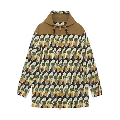 Gucci SS23 Cartoon Print Brown Long Sleeve Jacket for Men 742794-ZAN5Y-1144