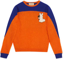 Gucci SS23 CNY Multicolor Cartoon Embroidered Mohair Sweater Orange Mens 714501-XKCWN-7533 Gucci SS23 CNY Multicolor Cartoon Embroidered Mohair Sweater Orange Mens 714501-XKCWN-7533