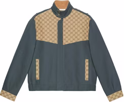 Gucci SS23 Color-Block Logo Print Stand Collar Jacket Deep Gray 742855-XDCEY-1168 Gucci SS23 Color-Block Logo Print Stand Collar Jacket Deep Gray 742855-XDCEY-1168