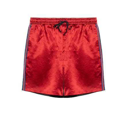 Gucci SS23 Color-Block Striped Drawstring Shorts Red 575325-ZABZP-6429
