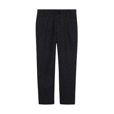Gucci SS23 Cosmogonie Black High-Waisted Straight-Leg Trousers 722330-ZAKIU-4440