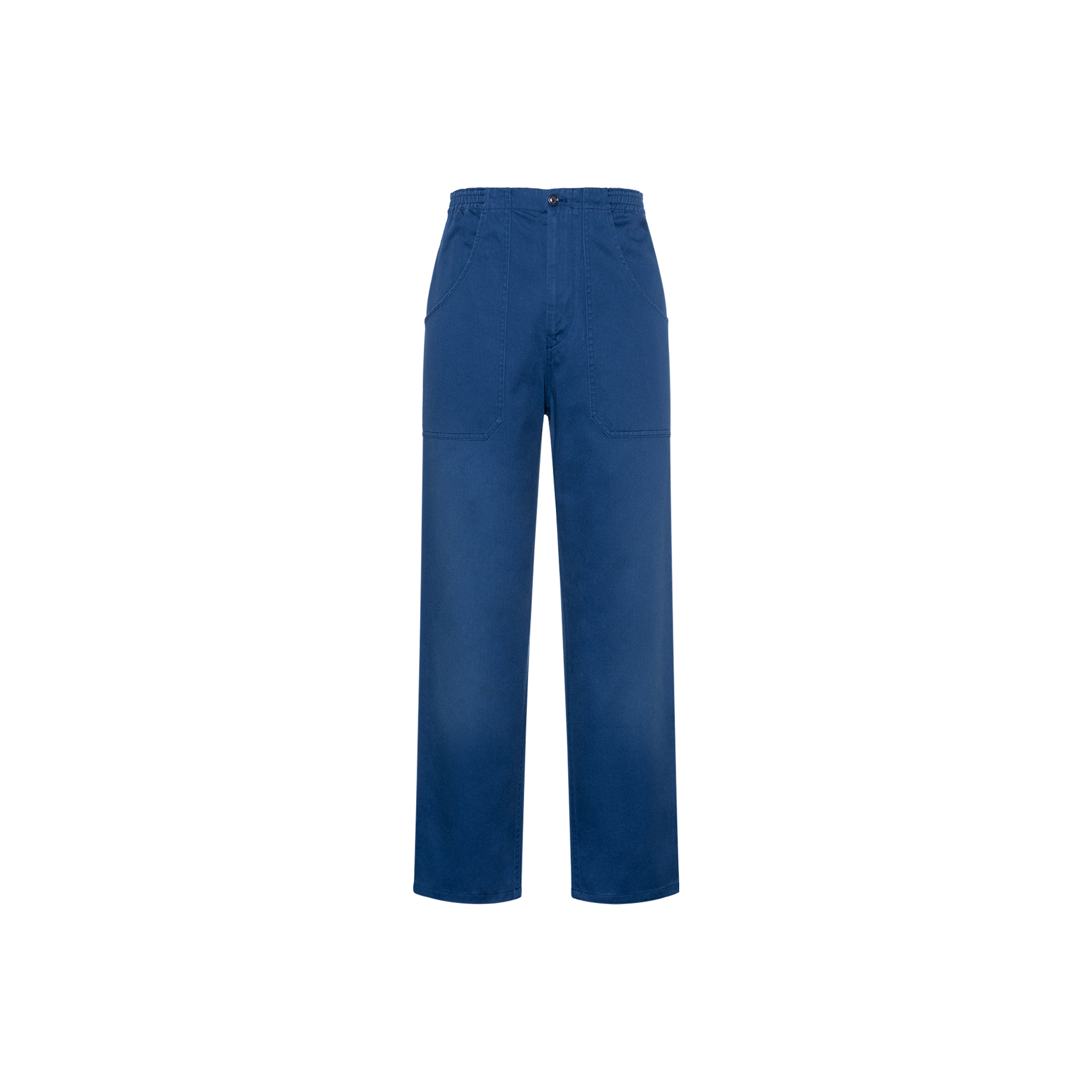 Gucci SS23 Cosmogonie Blue Twill Cotton Cropped Casual Pants 722329-ZALUG-4307