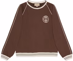 Gucci SS23 Cotton Jersey Sweatshirt Brown with Logo Print and Stripes 756646-XJFV7-2322 Gucci SS23 Cotton Jersey Sweatshirt Brown with Logo Print and Stripes 756646-XJFV7-2322