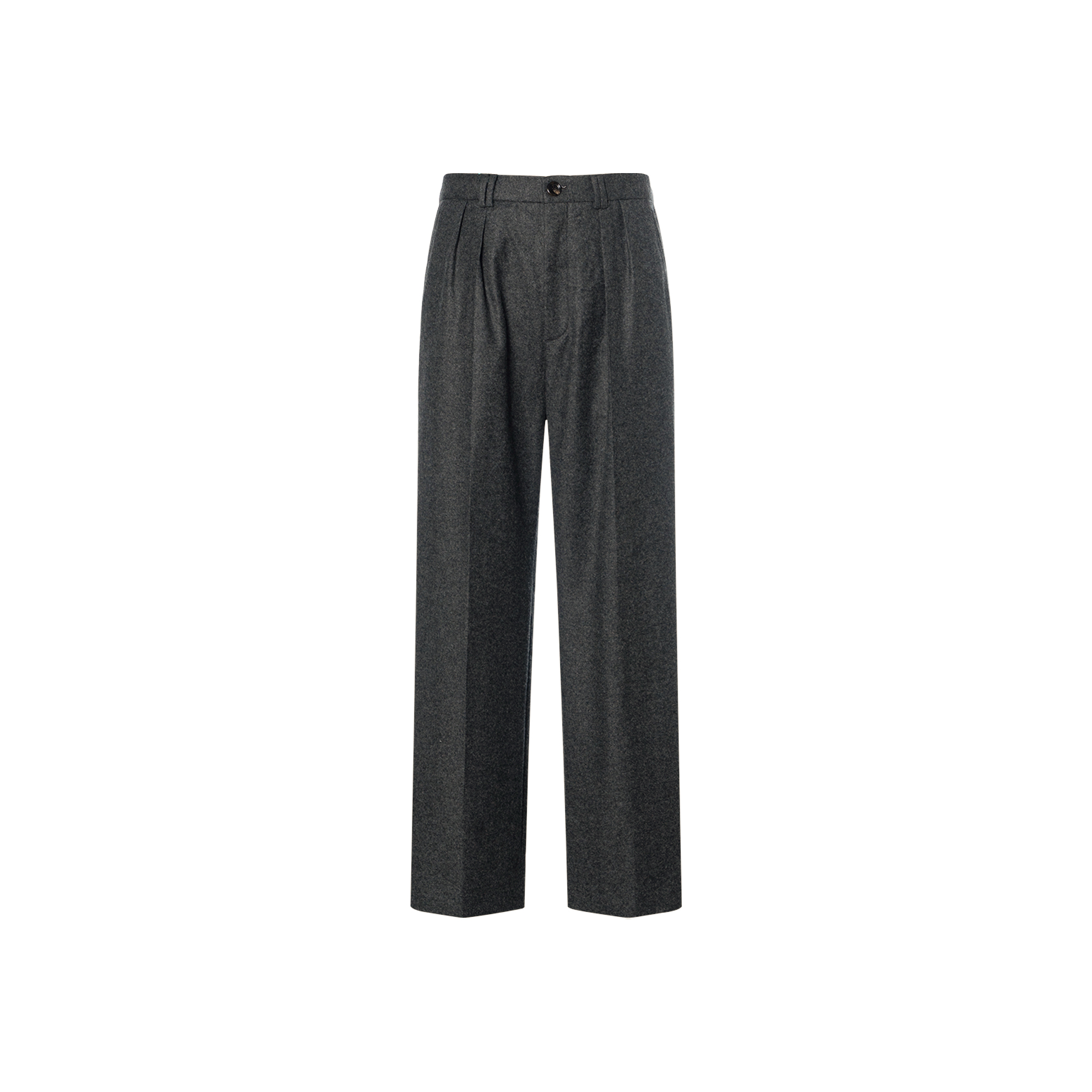 Gucci SS23 Dark Gray Wool Flannel Casual Pants 714133-ZAG5N-1165