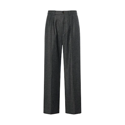 Gucci SS23 Dark Gray Wool Flannel Casual Pants 714133-ZAG5N-1165