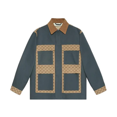 Gucci SS23 Deep Grey Colorblock Casual Single-Breasted Jacket 742854-XDCEY-1168