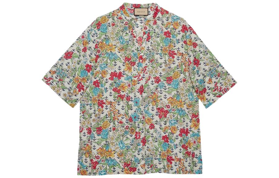 Gucci SS23 Floral Single-Breasted Short Sleeve Shirt Multicolor 747040-ZANLU-9750