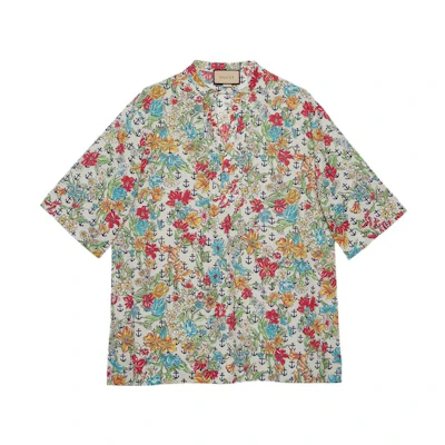 Gucci SS23 Floral Single-Breasted Short Sleeve Shirt Multicolor 747040-ZANLU-9750
