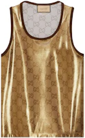 Order GUCCI SS23 Gold Logo Pattern Stretch Knit Pullover Vest Men 740121-XJFE0-2486