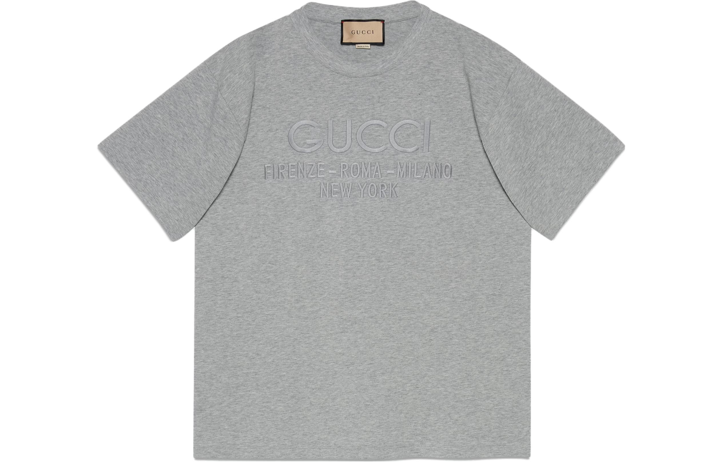 Gucci SS23 Gray Round Neck Cotton Knit T-Shirt 616036-XJFZF-1160