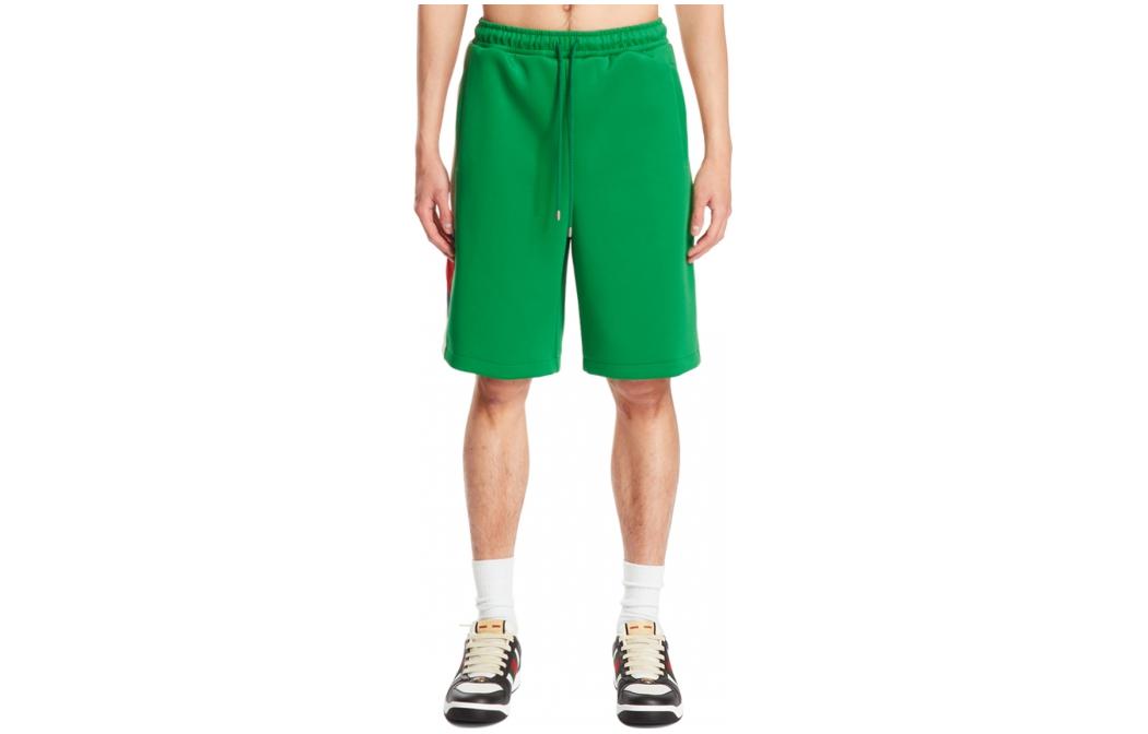 Gucci SS23 Green Side Stripe Drawstring Shorts 715191-XJETH-3778