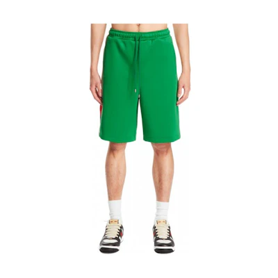 Gucci SS23 Green Side Stripe Drawstring Shorts 715191-XJETH-3778