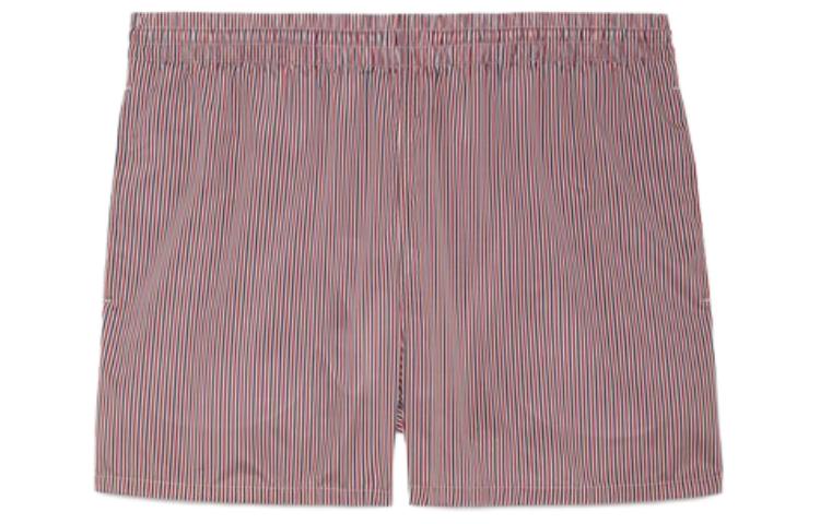 Gucci SS23 Grey Brown Striped Elastic Waist Casual Shorts 752289-ZAM60-9376