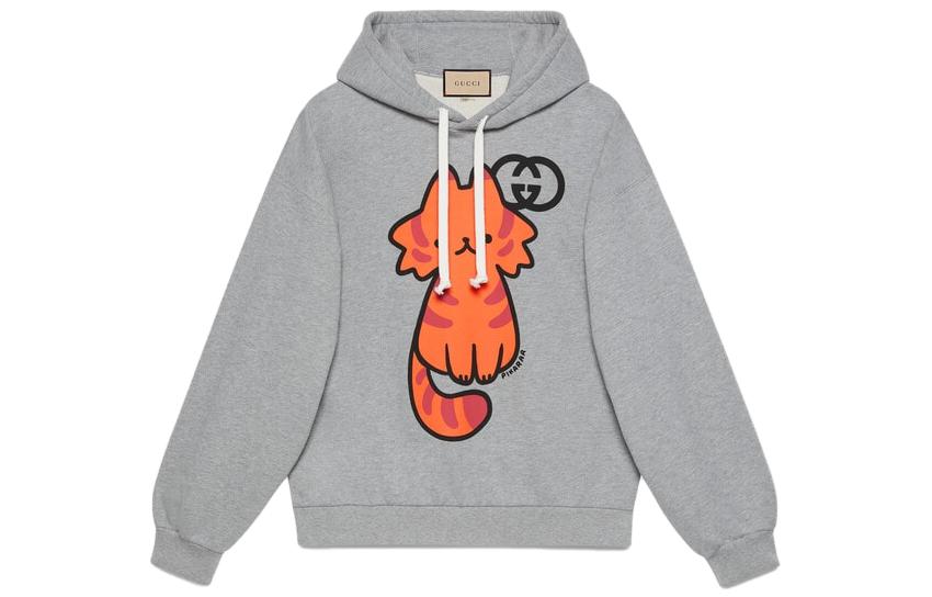 Gucci SS23 Grey Sweatshirt with Animal Print 721427-XJFB6-1230