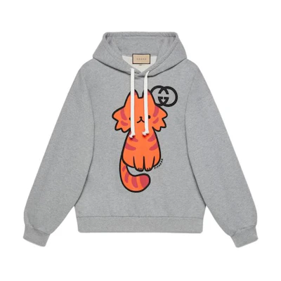 Gucci SS23 Grey Sweatshirt with Animal Print 721427-XJFB6-1230