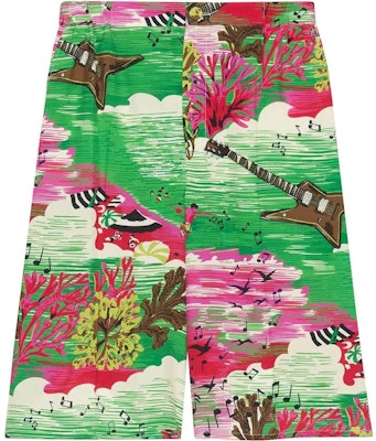 Gucci SS23 Hand-Painted Floral Print Casual Shorts Multicolor 697957-ZAIP8-3481 Buy Gucci SS23 Hand-Painted Floral Print Casual Shorts Multicolor 697957-ZAIP8-3481