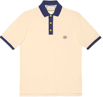 GUCCI SS23 Ivory Polo with Interlocking G Patch 625323-XJCNZ-9047 GUCCI SS23 Ivory Polo with Interlocking G Patch 625323-XJCNZ-9047