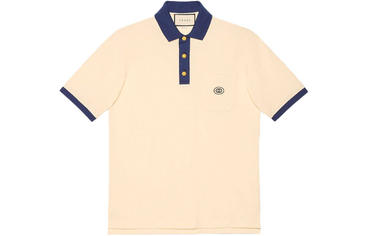 GUCCI SS23 Ivory Polo with Interlocking G Patch 625323-XJCNZ-9047 圖 2