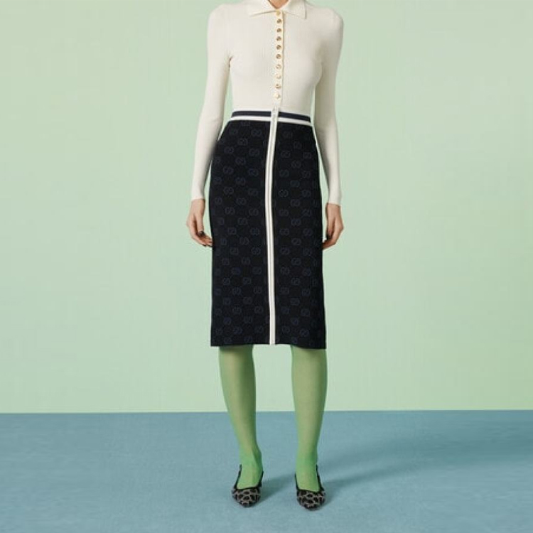 GUCCI SS23 Jacquard Casual Sports Skirt Black. 754040-XKDCR-1142 圖 3
