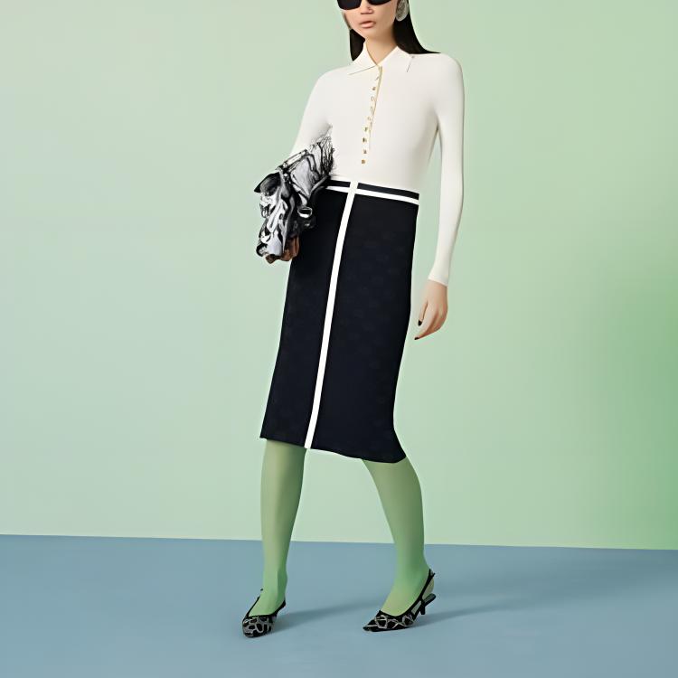 GUCCI SS23 Jacquard Casual Sports Skirt Black. 754040-XKDCR-1142 圖 5