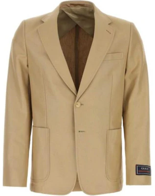 Gucci SS23 Khaki Single-Breasted Long Sleeve Blazer 727253-ZAEA2-9813 Buy Gucci SS23 Khaki Single-Breasted Long Sleeve Blazer 727253-ZAEA2-9813