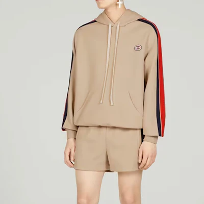 구찌 SS23 카키 스트라이프 로고 프린트 풀오버 스웨트셔츠 733972-XJFFB-9117 Purchase 구찌 SS23 카키 스트라이프 로고 프린트 풀오버 스웨트셔츠 733972-XJFFB-9117