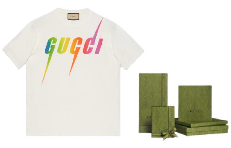 GUCCI SS23 Knife Blade Print T-Shirt Gift Box - Off White 616036-XJFF9-9095