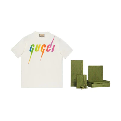 GUCCI SS23 Knife Blade Print T-Shirt Gift Box - Off White 616036-XJFF9-9095
