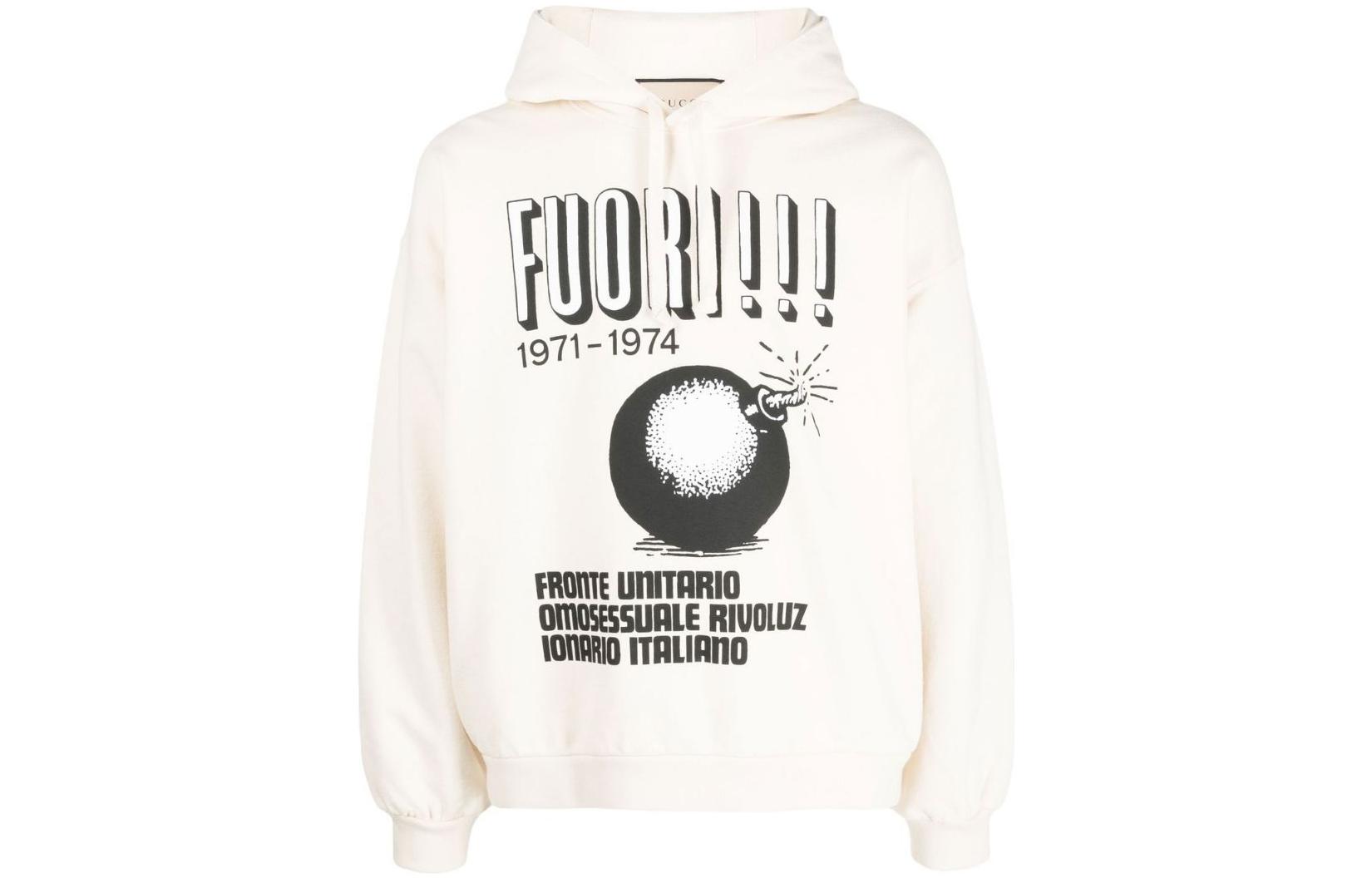 Gucci SS23 Letter Logo Print Hoodie Pullover Off-White 721427-XJFL7-9162