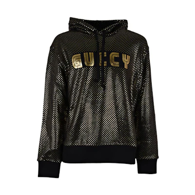 Gucci SS23 Letter Polka Dot Print Hoodie Unisex Black 475374-X3N43-1815