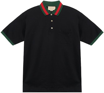 Gucci SS23 Lido Polo Shirt Lengan Pendek Hitam Warna Solid 701735-XJELJ-1043 Buy Gucci SS23 Lido Polo Shirt Lengan Pendek Hitam Warna Solid 701735-XJELJ-1043